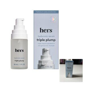 hers Triple Plump Hyaluronic Face Serum - Deeply Hydrating 1 fl oz NEW